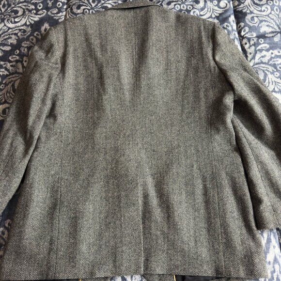 Vintage Haggar Imperial Black & White Herringbone Blazer | Made in USA | 44R - Picture 5 of 14